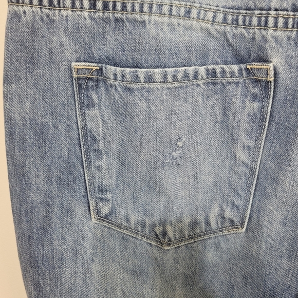 KanCan High Rise Straight Leg Cuffed 100% Cotton Distressed Jeans Size 15/31 - Picture 14 of 16